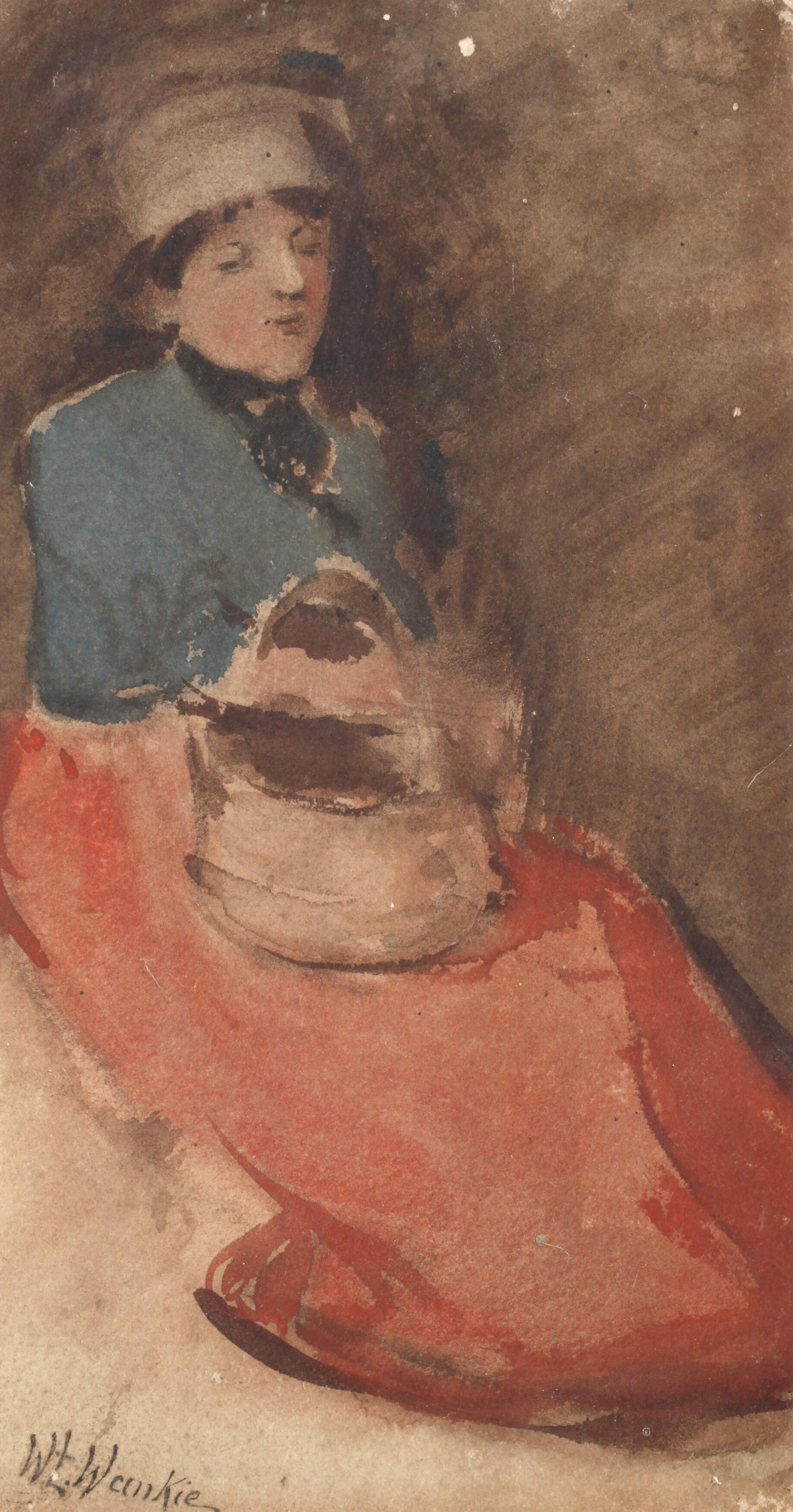 Władysław Wankie, attr., Sitzende Bäuerin