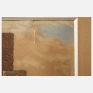 Markt am Fuße einer Burg