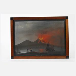 Paar Ansichten des ausbrechenden Vesuvs