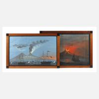 Paar Ansichten des ausbrechenden Vesuvs111