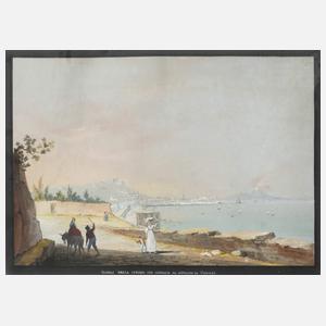 Blick auf Neapel mit Vesuv