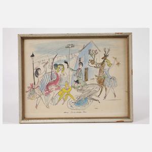 Bele Bachem, Paar Aquarelle