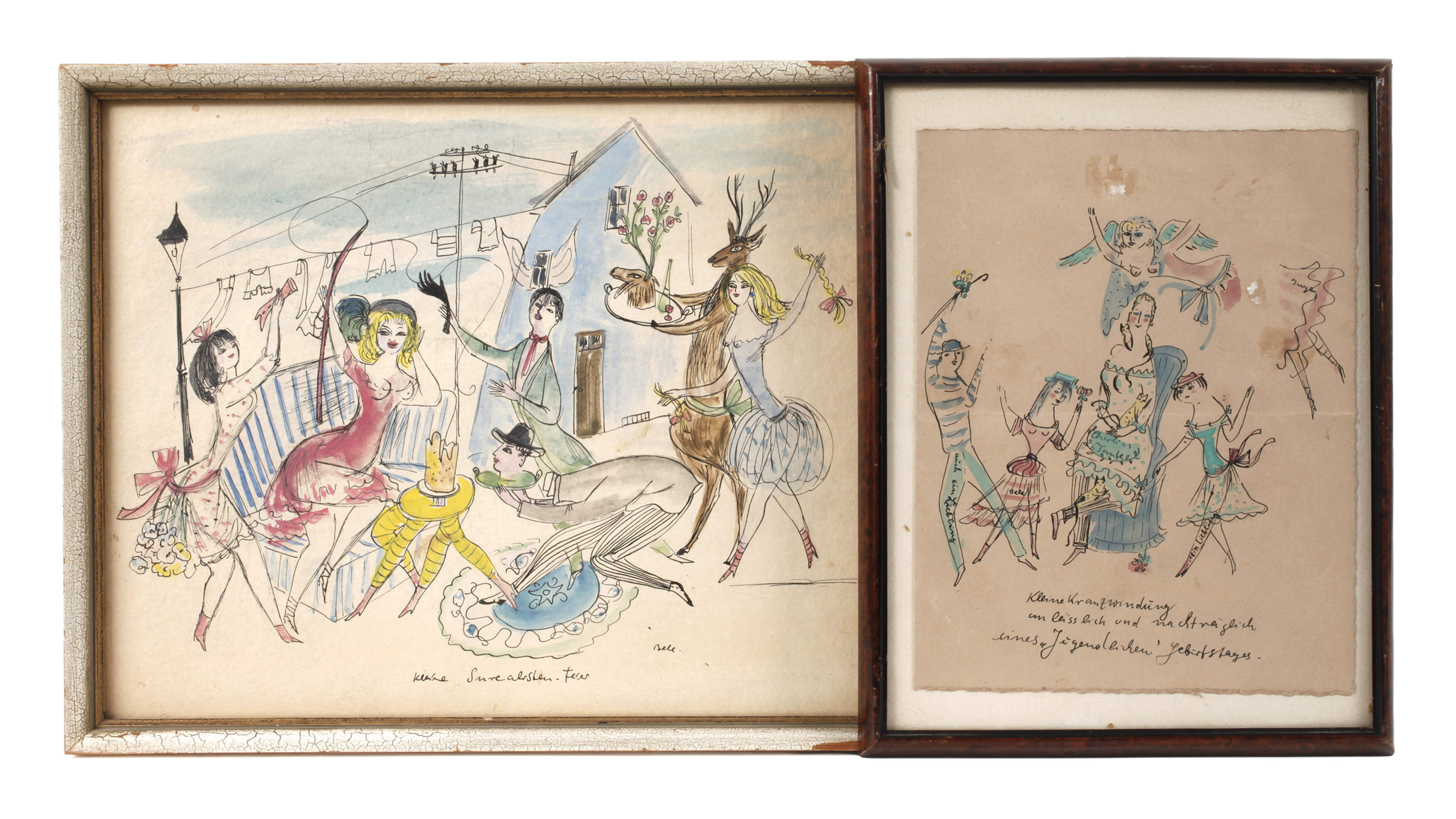 Bele Bachem, Paar Aquarelle