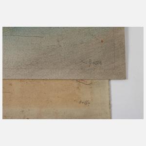 Karl Bosse, Konvolut Landschaftsaquarelle