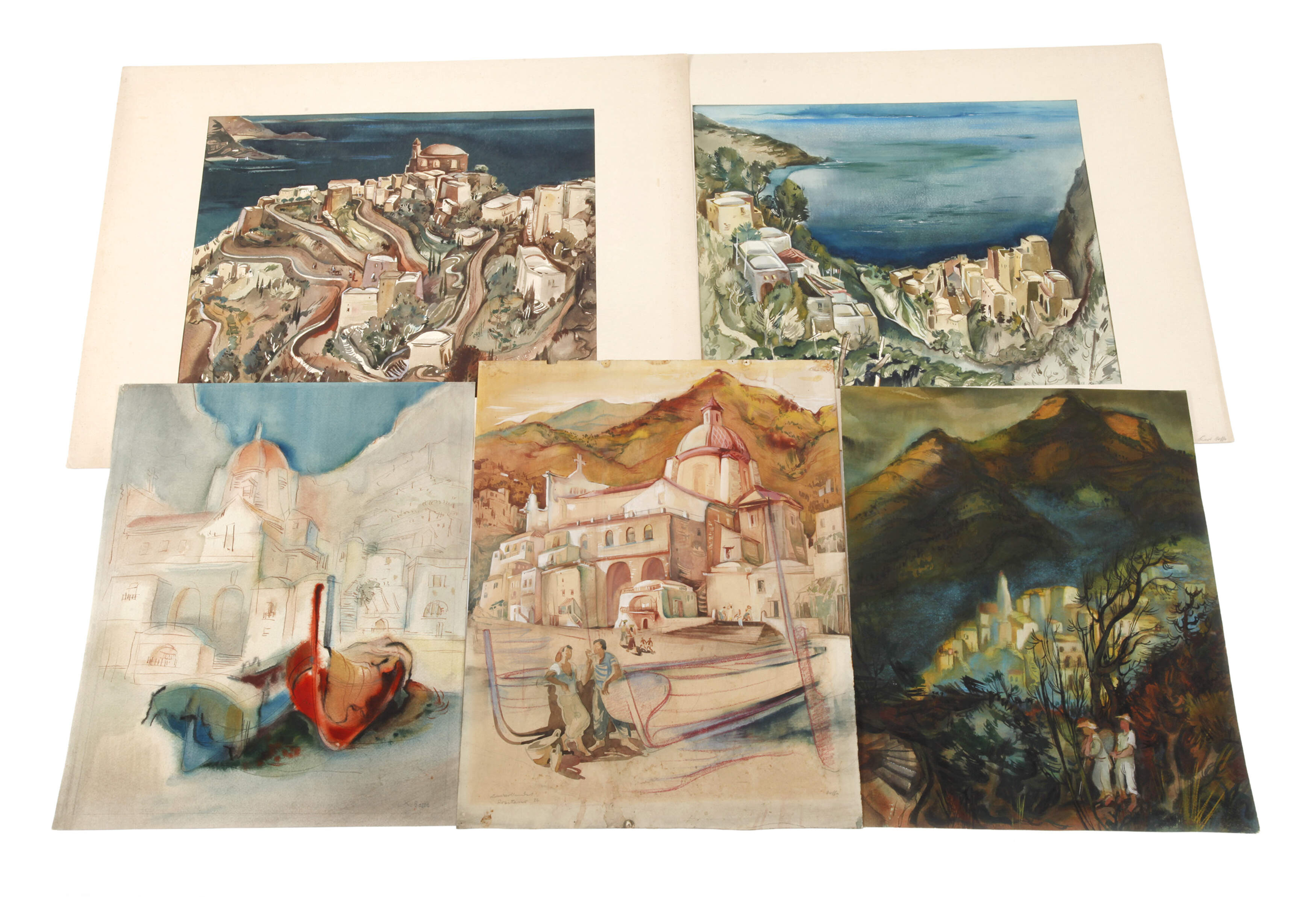 Karl Bosse, Konvolut Landschaftsaquarelle