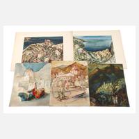 Karl Bosse, Konvolut Landschaftsaquarelle111