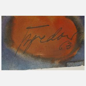 Rudolf Bredow, "Bunte Krüge, Anemonen und Gurke"