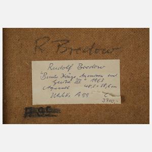 Rudolf Bredow, "Bunte Krüge, Anemonen und Gurke"