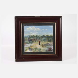 J. Coh, Spaziergängerin mit Hund