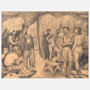 Carl Schmidts-Pleis, attr., Vor dem Auftritt