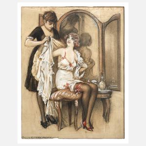 Georg Willy Stieborsky, Beim Ankleiden