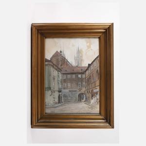 Partie in Prag mit Teynkirche