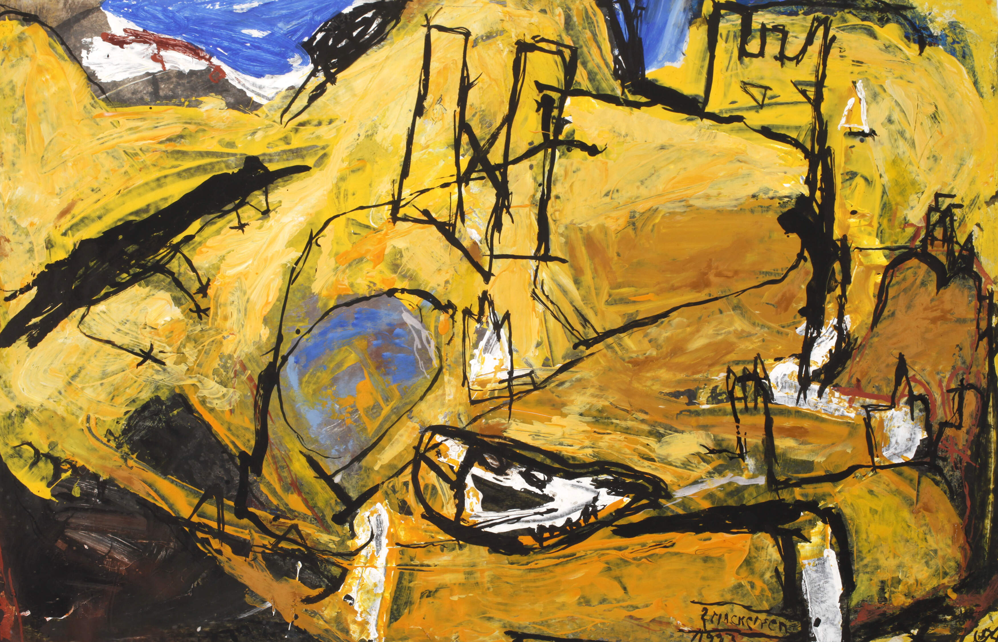 Gerd Mackensen, "Thüringer Land mit Tierschädel"