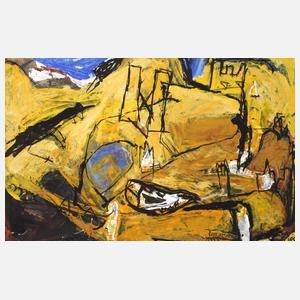 Gerd Mackensen, "Thüringer Land mit Tierschädel"