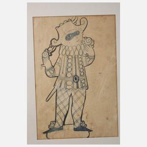 Bjørn Wiinblad, attr., Harlekin und Colombina