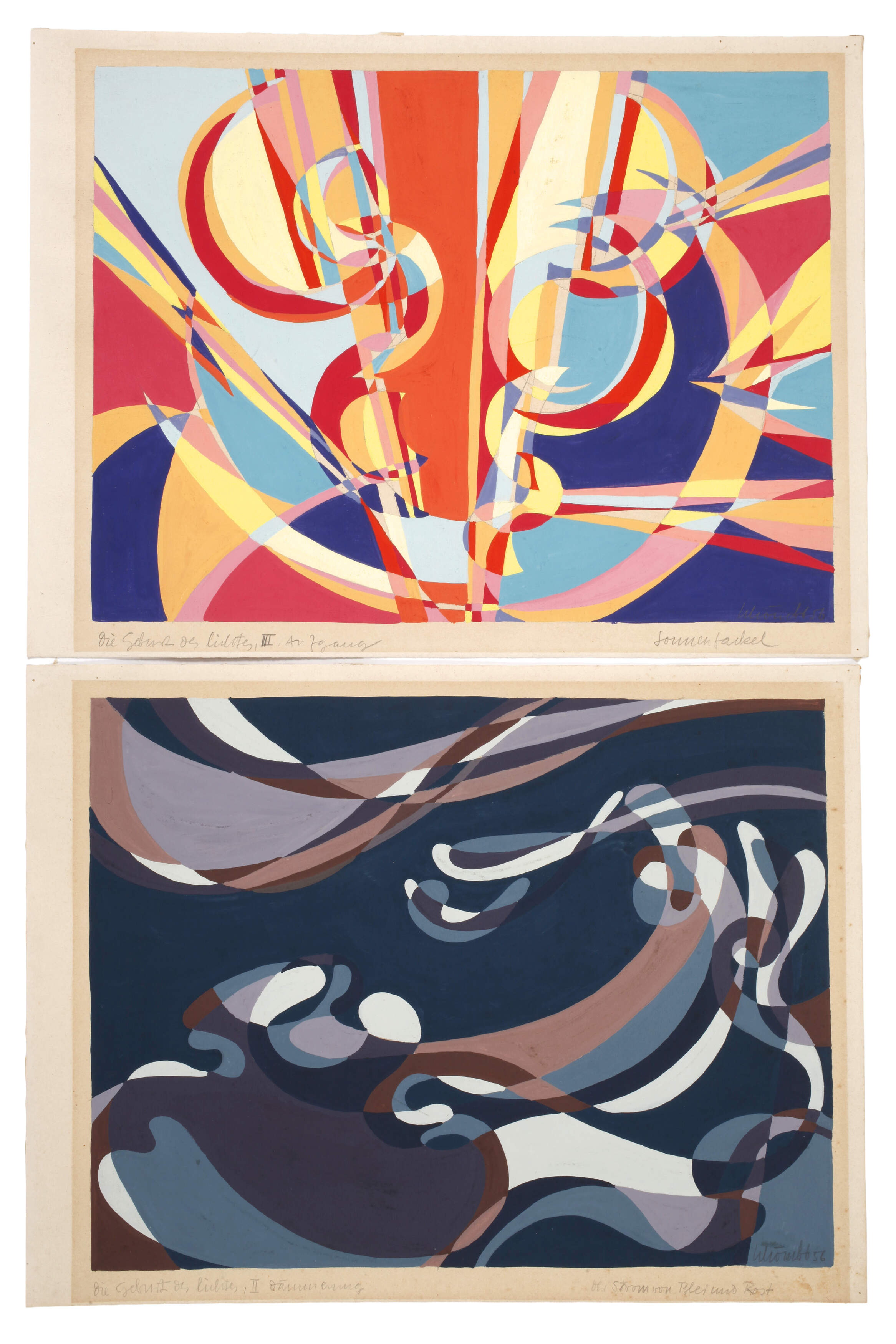 Zwei Entwürfe zu "Geburt des Lichtes"