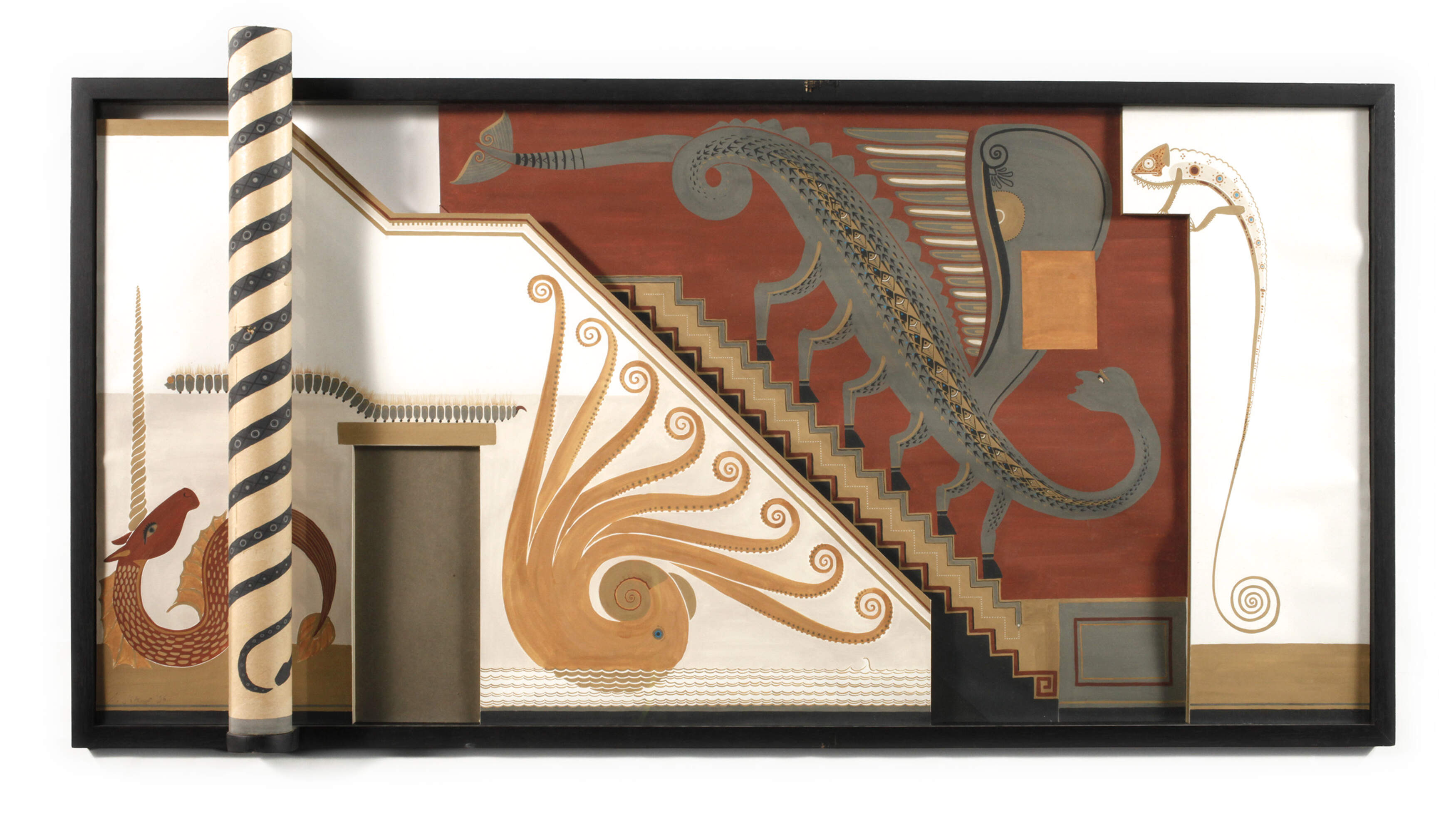 Phantastischer Raumentwurf mit Oktopus