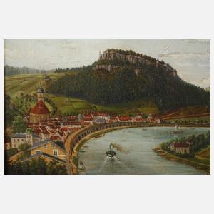 G. Balzer, Das Elbtal bei Königstein