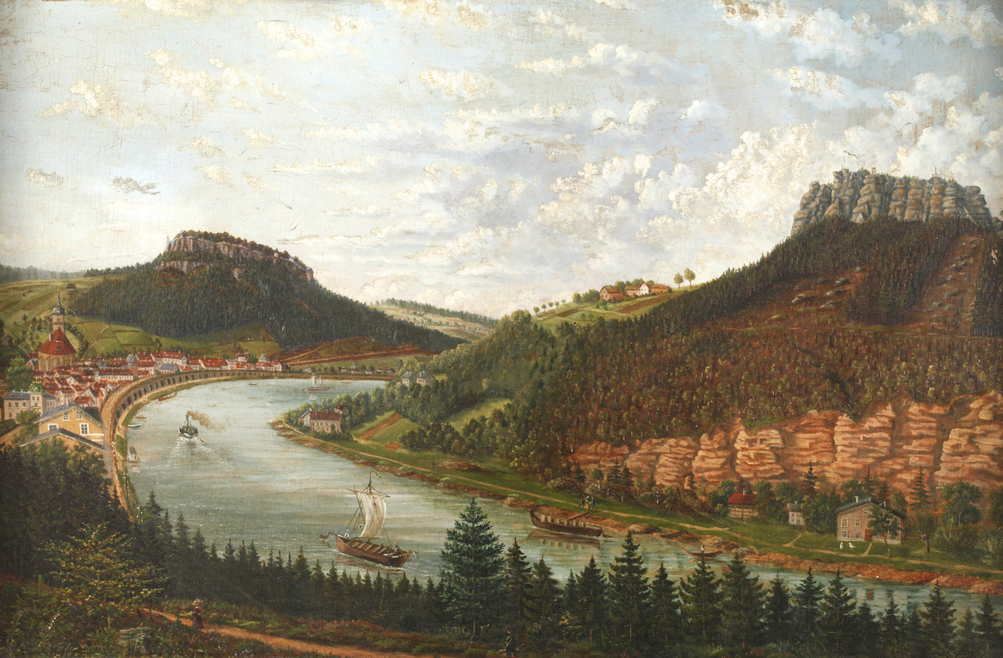 G. Balzer, Das Elbtal bei Königstein