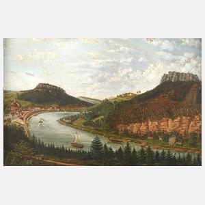 G. Balzer, Das Elbtal bei Königstein