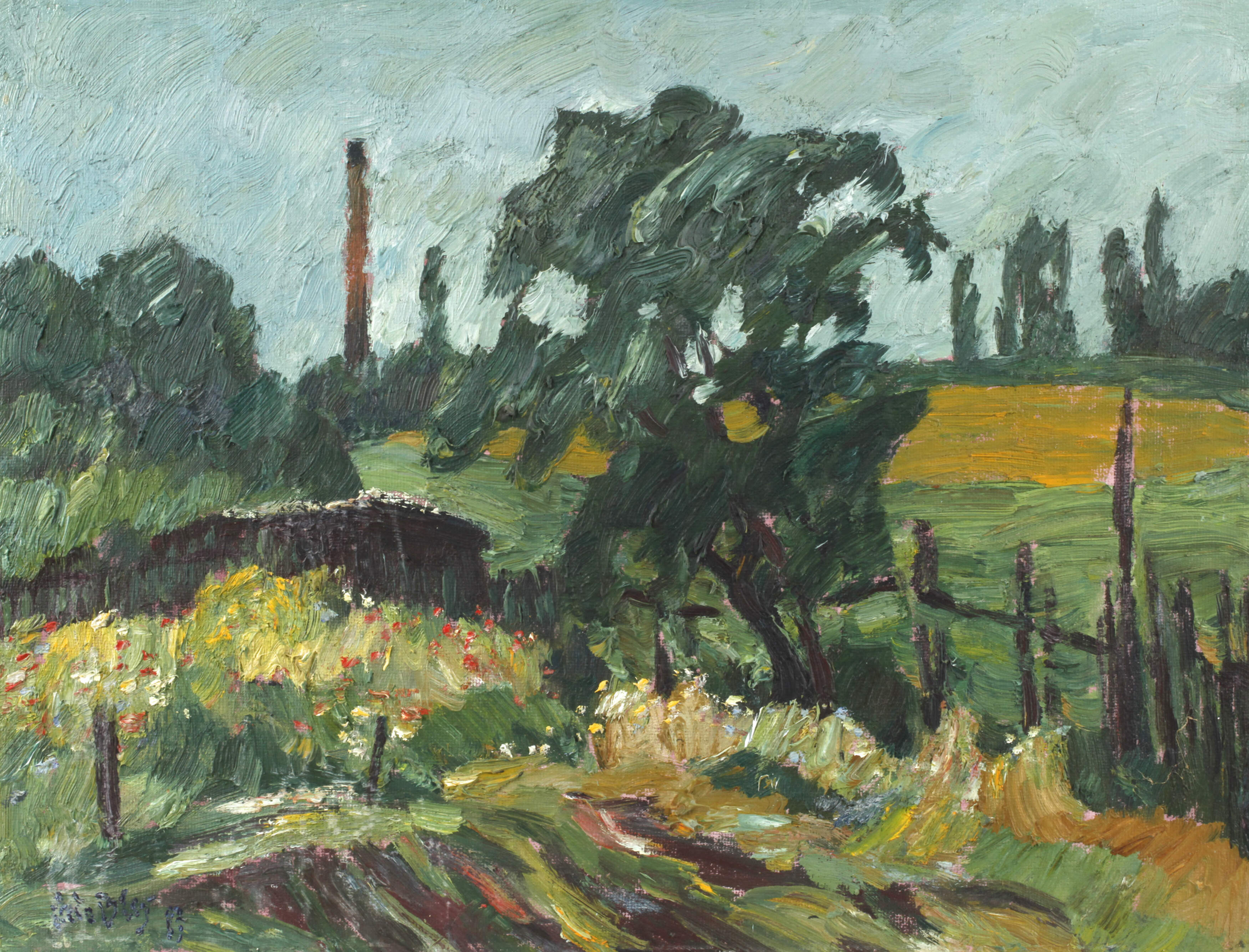 Fredo Bley, "Blick auf den Nema-Schornstein"