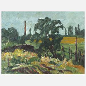 Fredo Bley, "Blick auf den Nema-Schornstein"