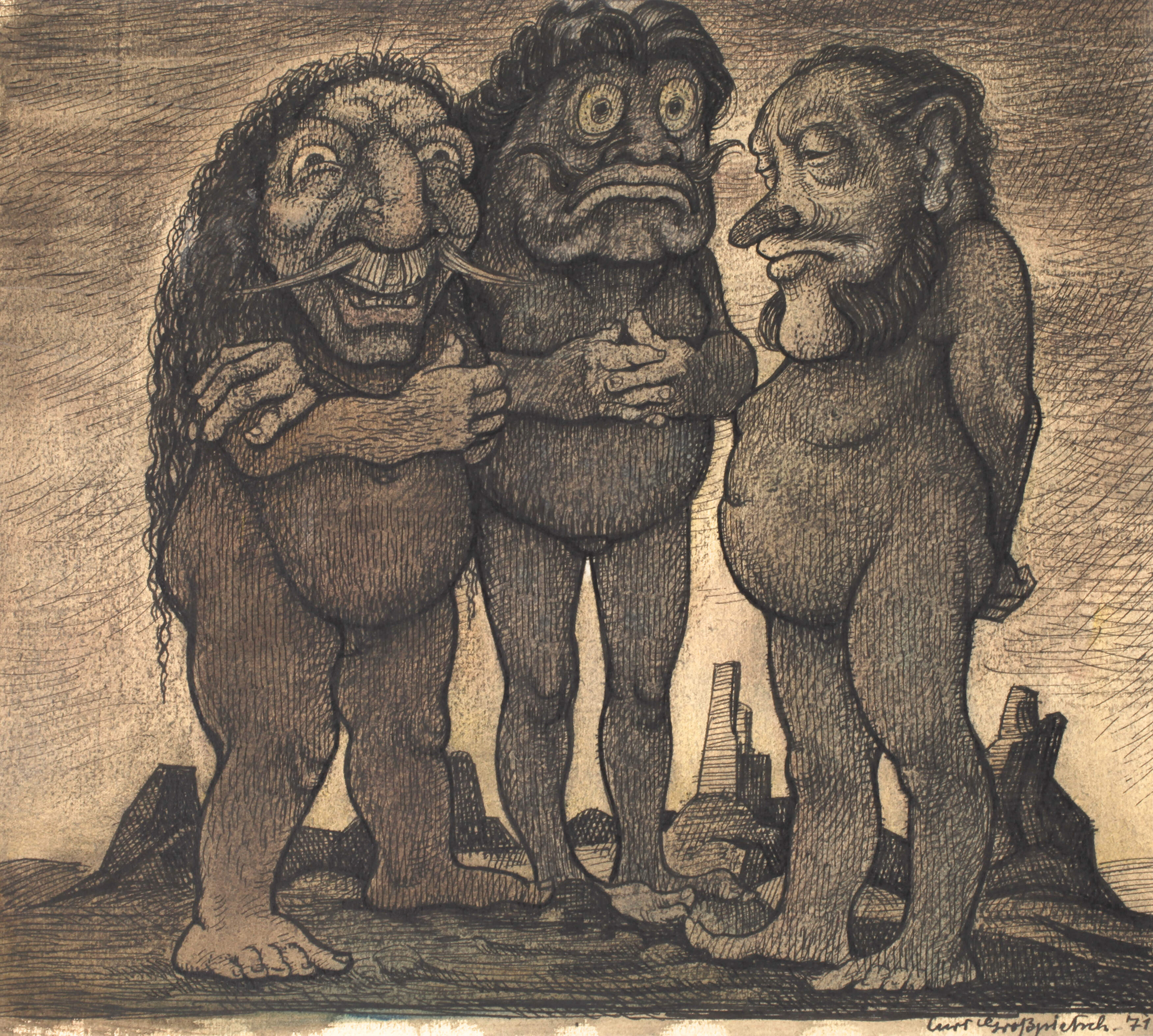 Curt Großpietsch, Drei groteske Gestalten