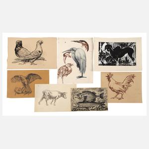 Curt Großpietsch, Konvolut Tierdarstellungen