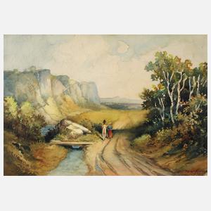 Heinz Himmel, Spaziergänger in Sommerlandschaft