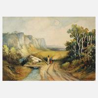 Heinz Himmel, Spaziergänger in Sommerlandschaft111