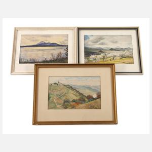 H. Hofmann, Drei Aquarelle