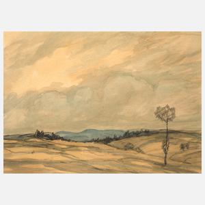 Alfred Hofmann-Stollberg, attr., Erzgebirgslandschaft