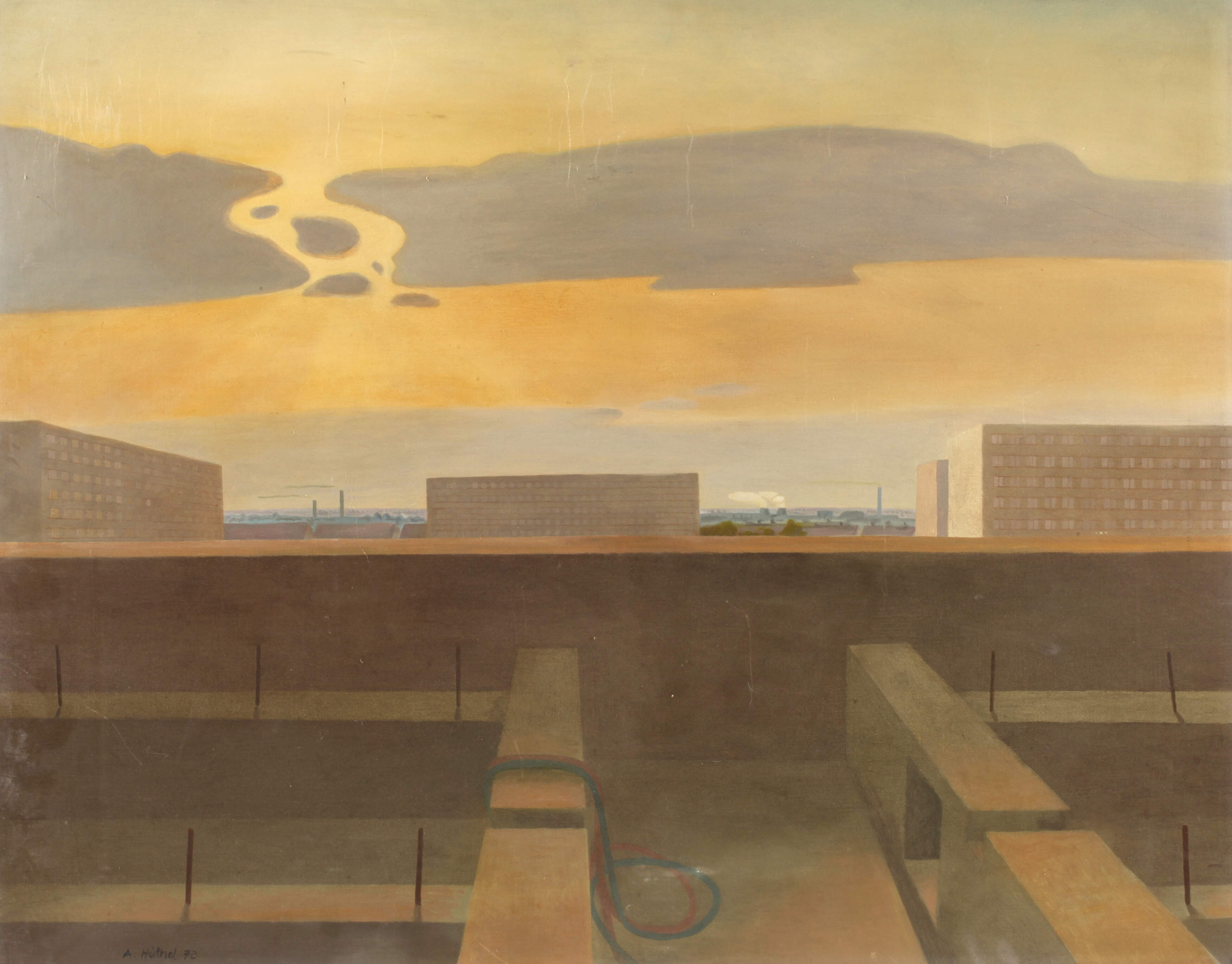 Arne Hüthel, Blick von Lößnig ins Umland