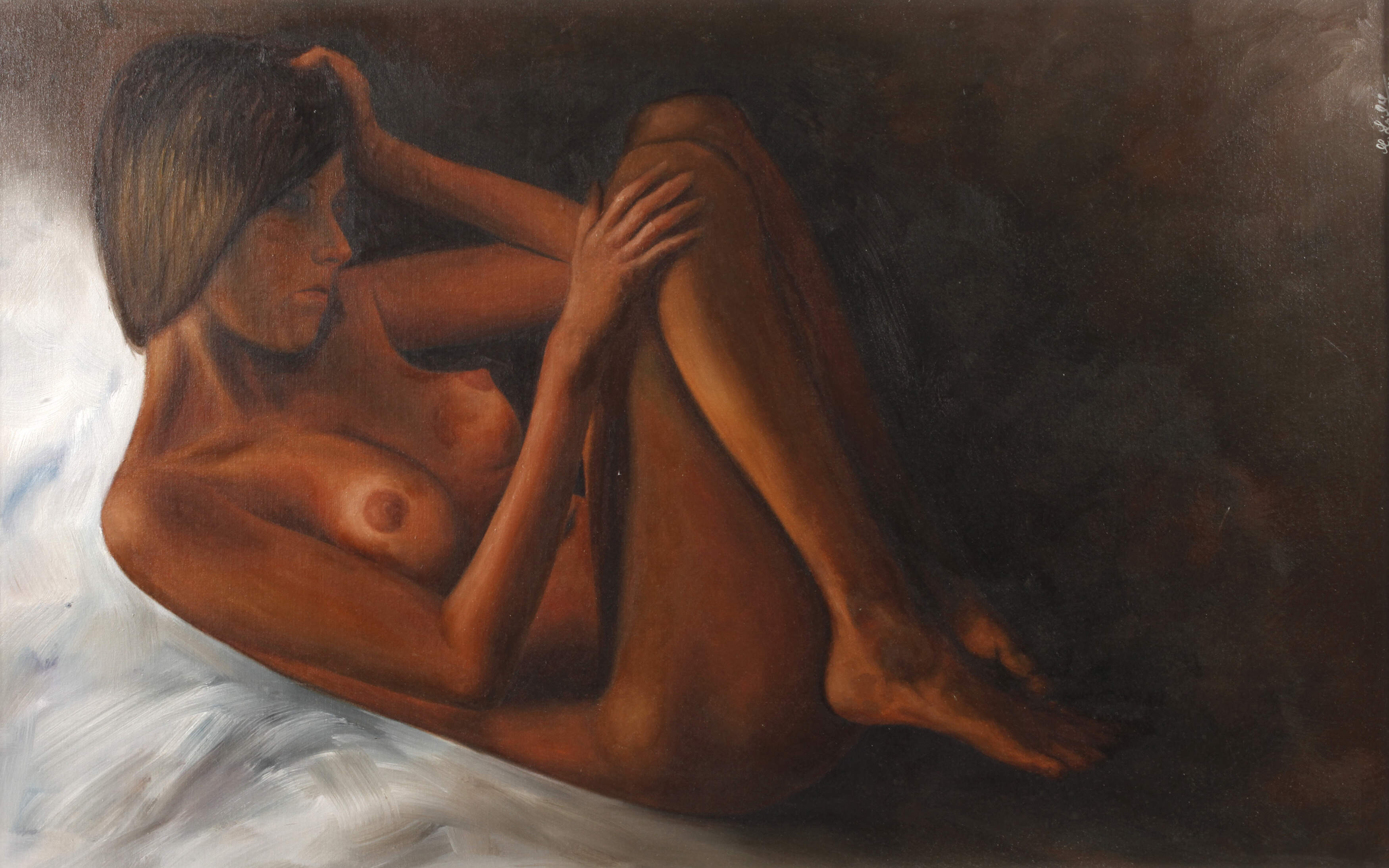 Manfred Leibl, Kauernder Frauenakt