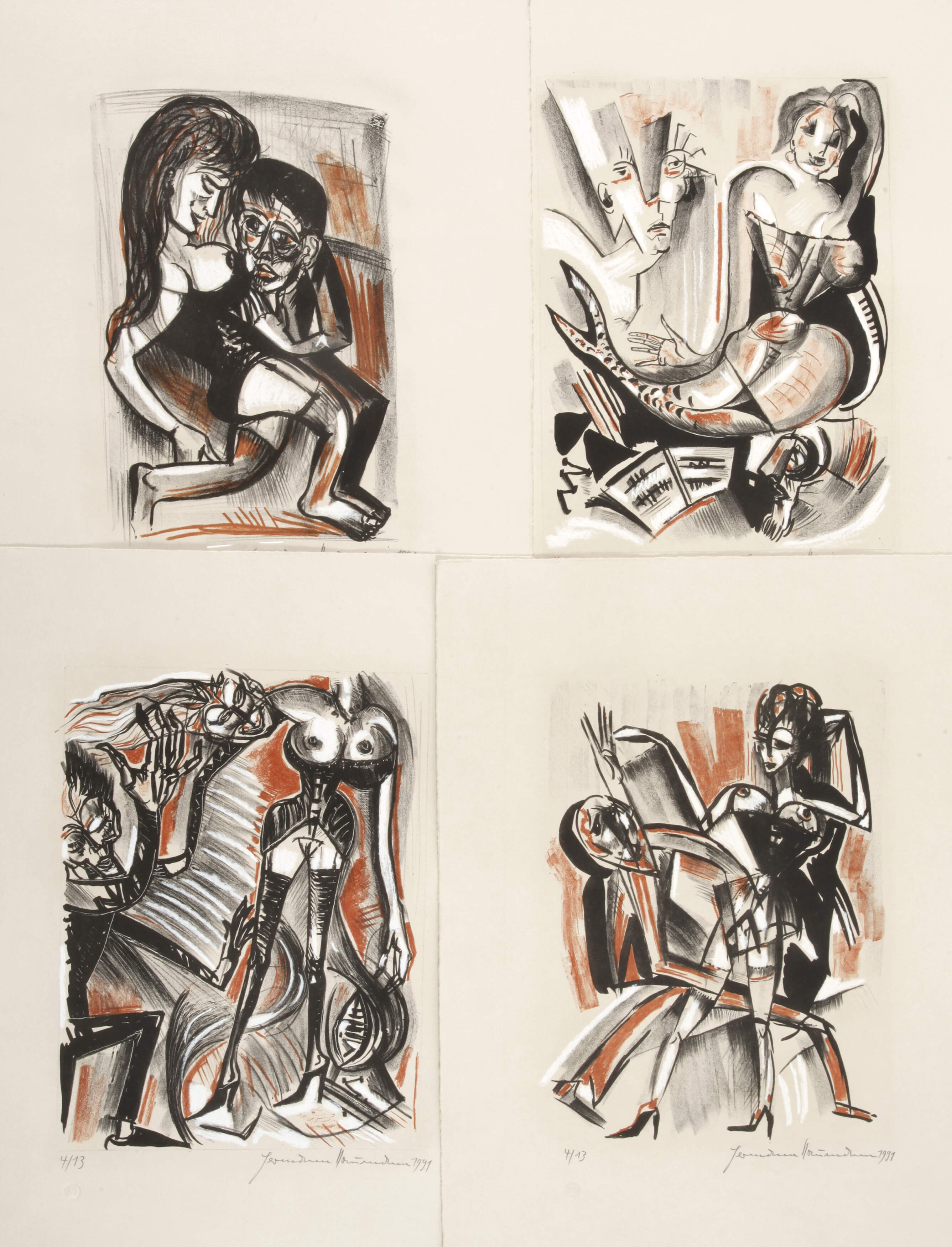 Hermann Naumann, Graphiken zu "Der Korsettenfritz"