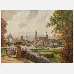Rudolf Poeschmann, "Dresden vom Palaisgarten"