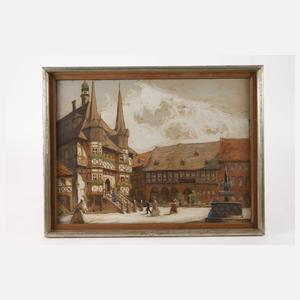 Rudolf Poeschmann, "Marktplatz Wernigerode a. Harz"