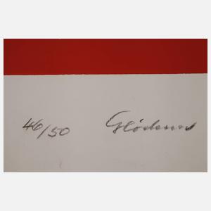 Hermann Glöckner, "Zeichen in Rot und Blau"