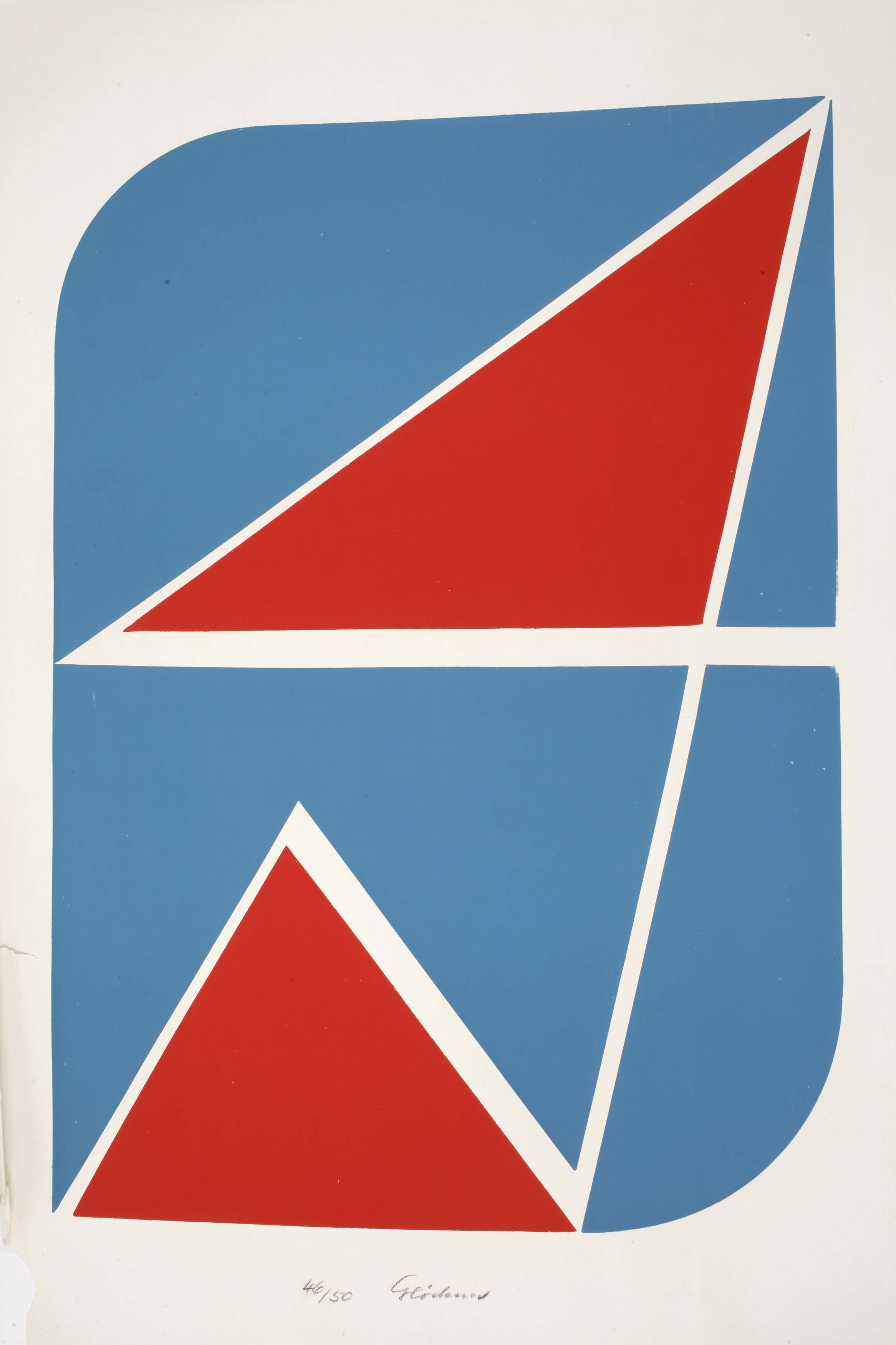 Hermann Glöckner, "Zeichen in Rot und Blau"