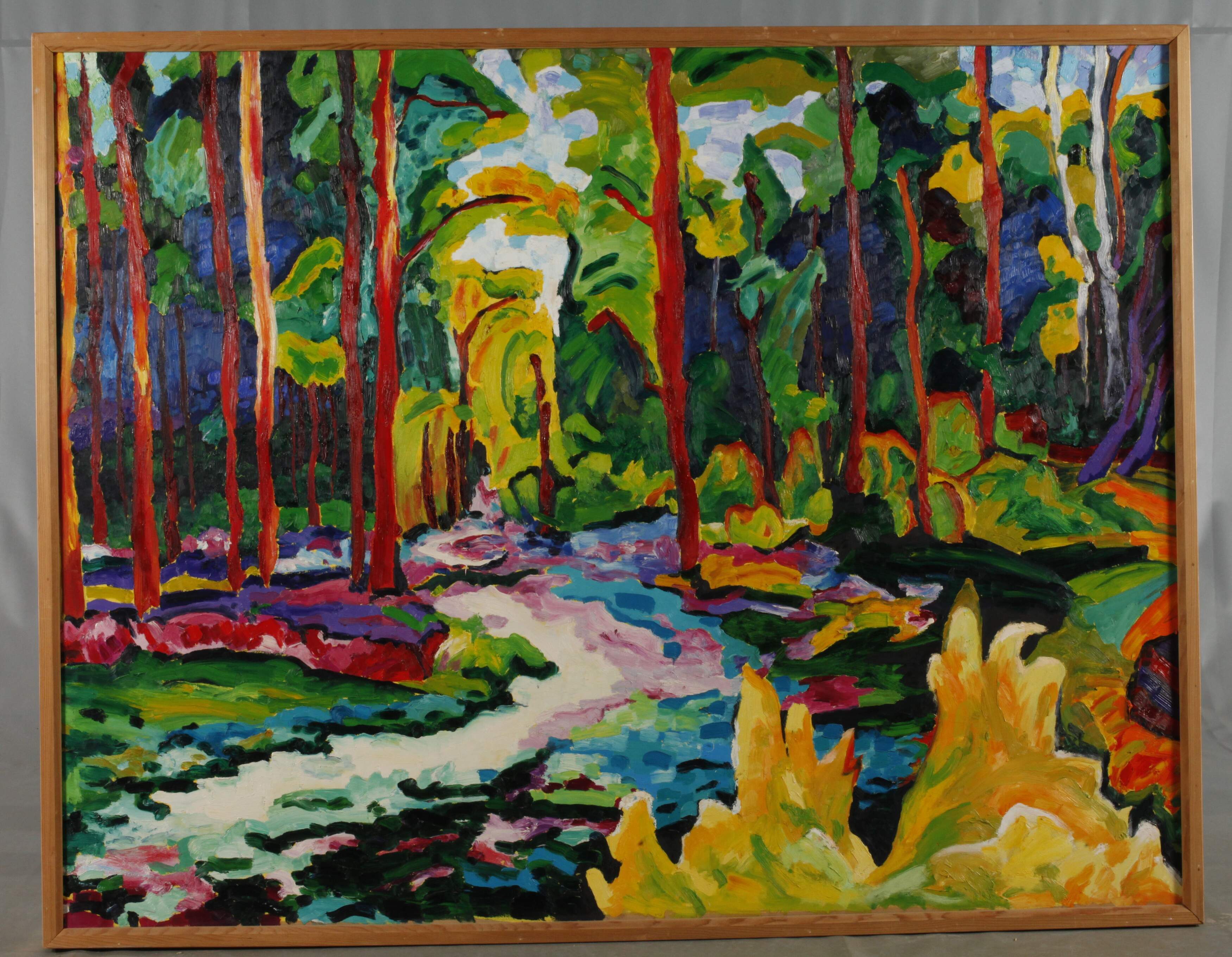 T. M. Rotschönberg, attr., Sommerlicher Waldweg