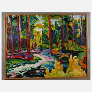 T. M. Rotschönberg, attr., Sommerlicher Waldweg