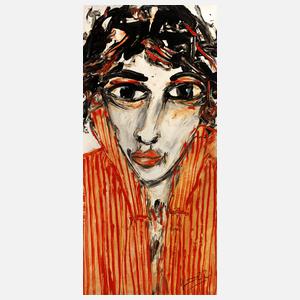 Jean Schmiedel, Frau mit rotgestreifter Bluse