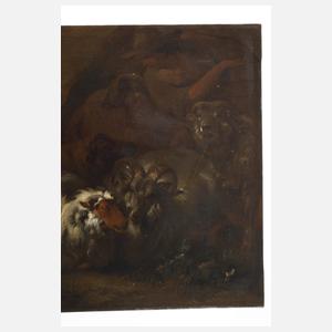 Nicolaes von Berchem, Ein Hirte mit seiner Herde