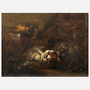 Nicolaes von Berchem, Ein Hirte mit seiner Herde