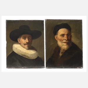 B. van Raedt, Zwei Kopien nach Rembrandt van Rijn