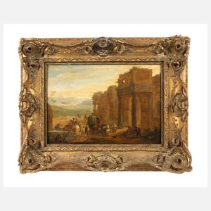 Mathys Schoevaerdts, Gesellschaft vor antiken Ruinen