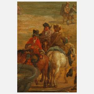 Mathys Schoevaerdts, Gesellschaft vor antiken Ruinen