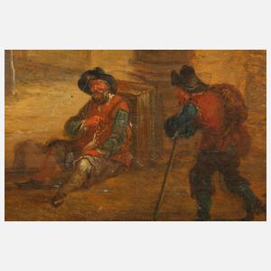 Mathys Schoevaerdts, Gesellschaft vor antiken Ruinen