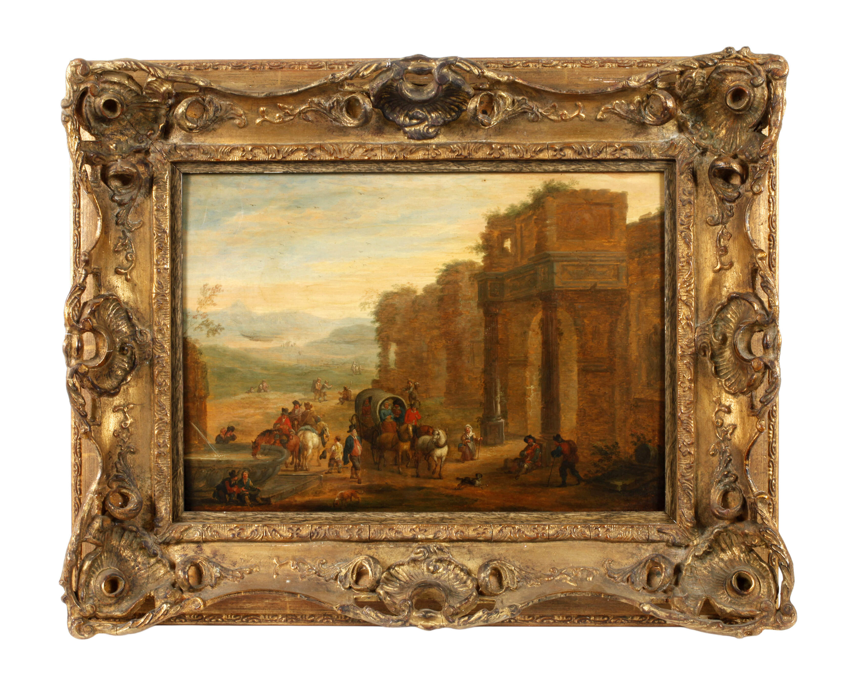 Mathys Schoevaerdts, Gesellschaft vor antiken Ruinen