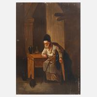 Sinnender Alter im Interieur111